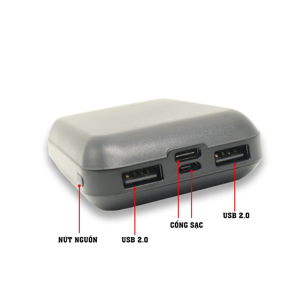 Pin Sạc Dự Phòng Boliduo P-24 Mini (Kèm Cáp Micro USB) – Hỗ Trợ Đầu Vào Micro và Type-C