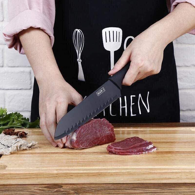 Bộ dao làm bếp 5 món BUCK chất liệu thép không gỉ sắc bén bền đẹp
