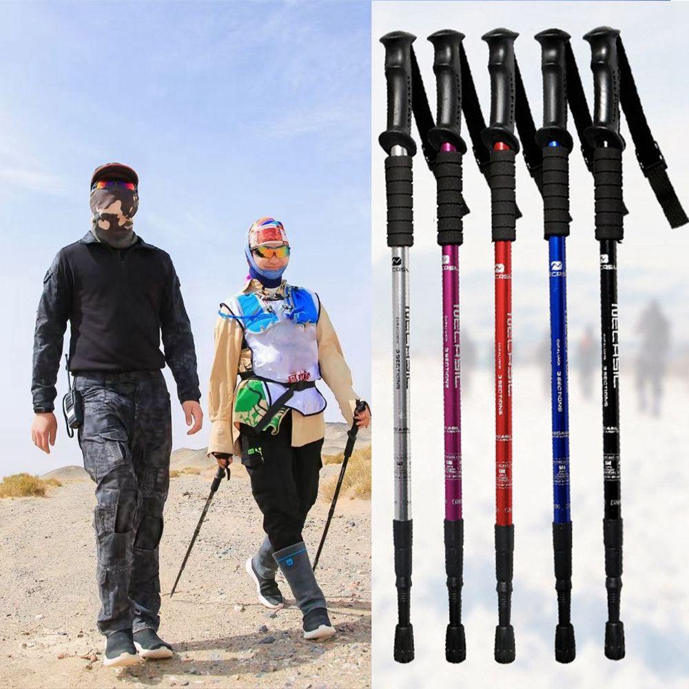 MUVAKO Gậy Leo Núi Bằng Nhôm EVA 6 Màu Siêu Nhẹ Có Tay Cầm Nhiều Màu Sắc