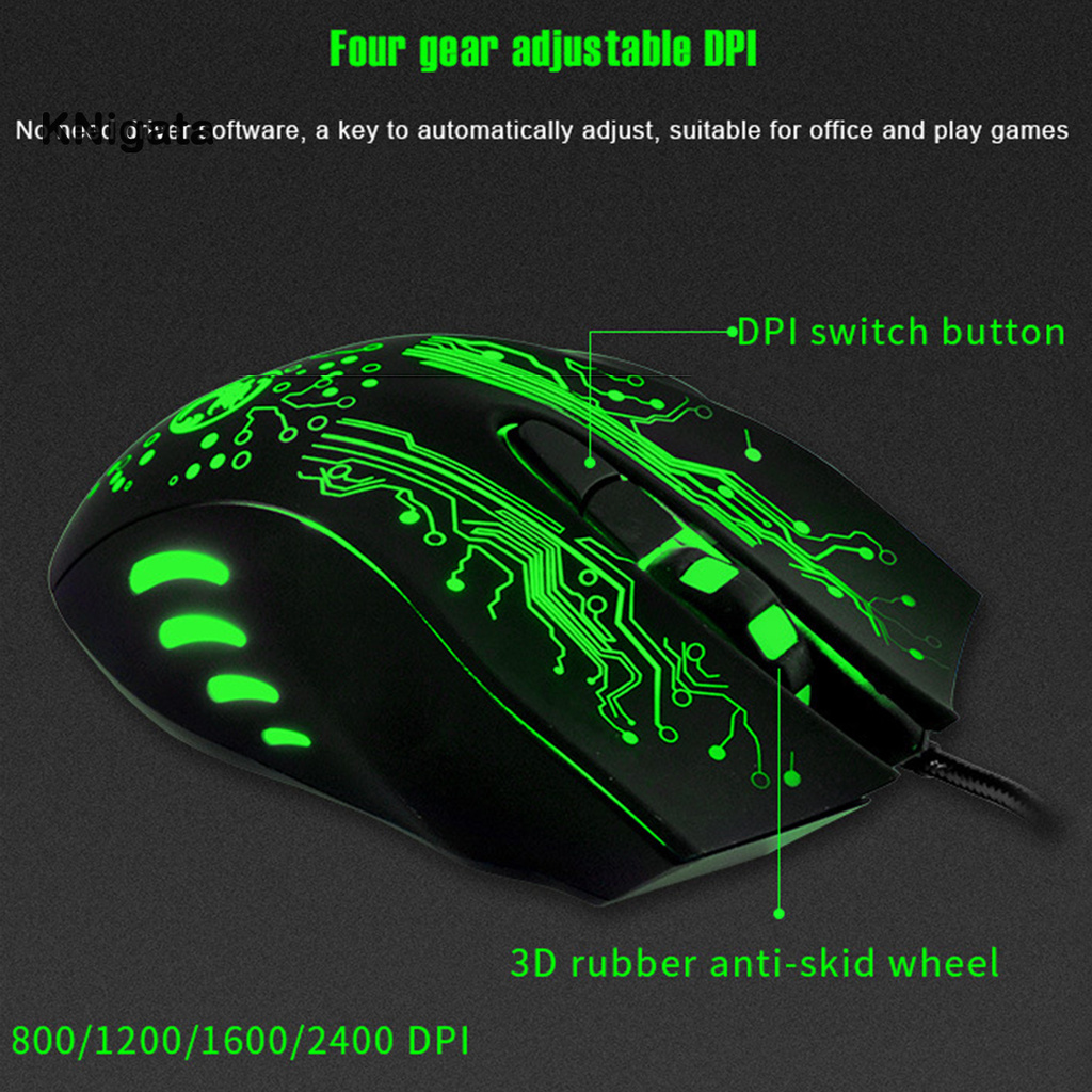 {HAM} IMICE X9 Wired Mouse with Gaming Chip Strong USB Wire Black Gaming Mouse with Colorful Light for Computer