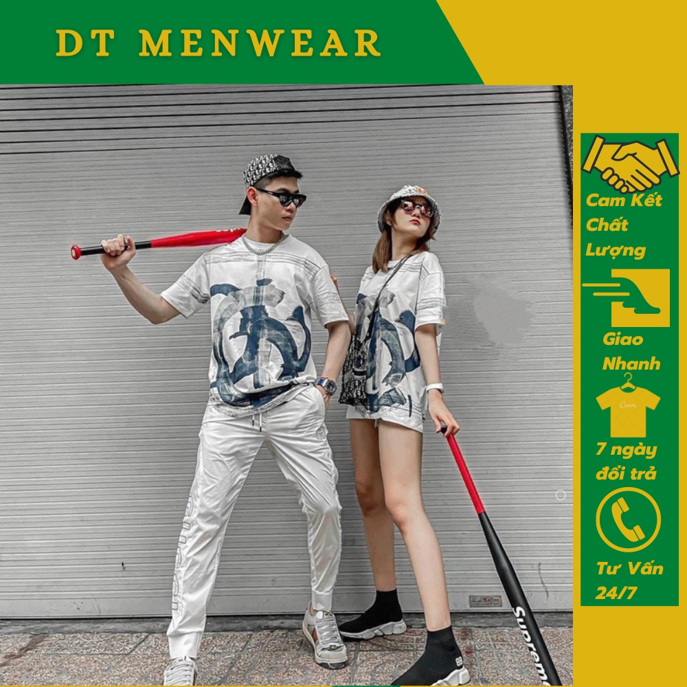 Áo Phông Nam Dio.r Họa Tiết Quét Sơn Cực Chất . Áo Thun Nam Nữ Di ô chất Cotton Mát Mịn DT STORE MENWEAR