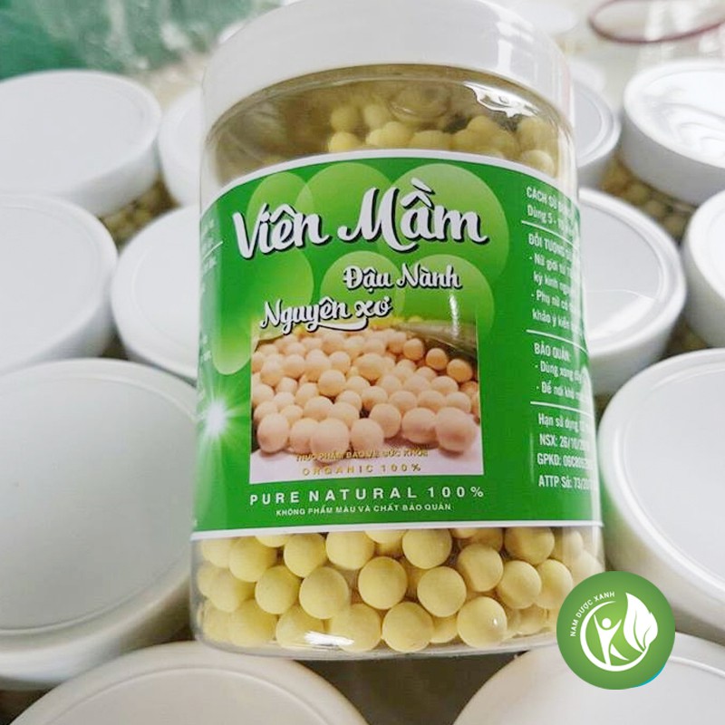 500gr viên mầm đậu nành nguyên xơ cao cấp tăng vòng 1, đẹp da, cân bằng nội tiết tố nữ có giấy chứng nhận ATTP N938A