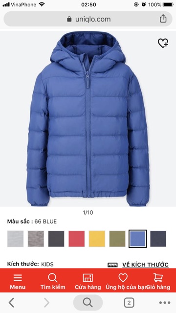 Áo phao kid uniqlo