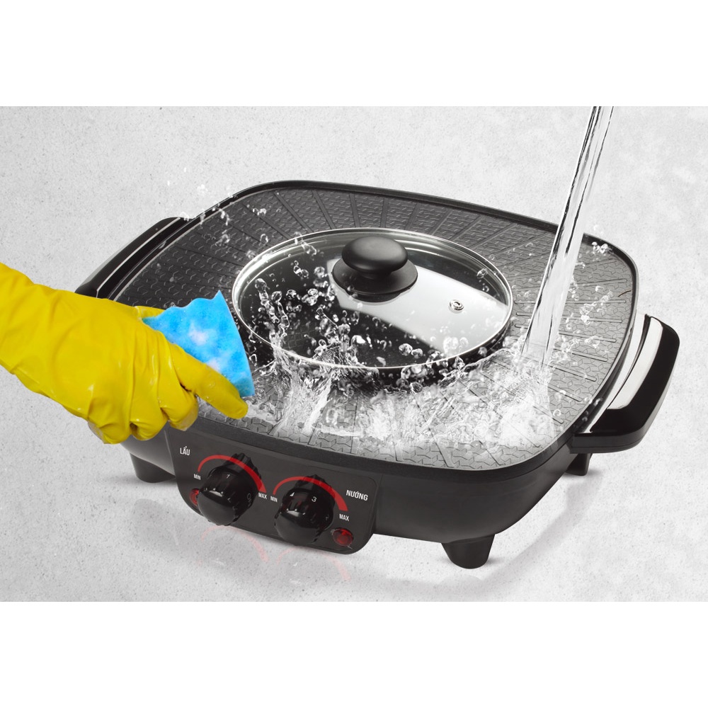 Bếp Lẩu Nướng Đa Năng 2 Trong 1 MISUSHITA MS-0918, Nồi Lẩu Nướng Chống Dính Cao Cấp, Có Bảo Hành - Gia dụng SmartSun