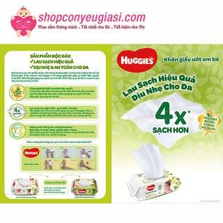 Khăn ướt HUGGIES 64 tờ combo 4 gói