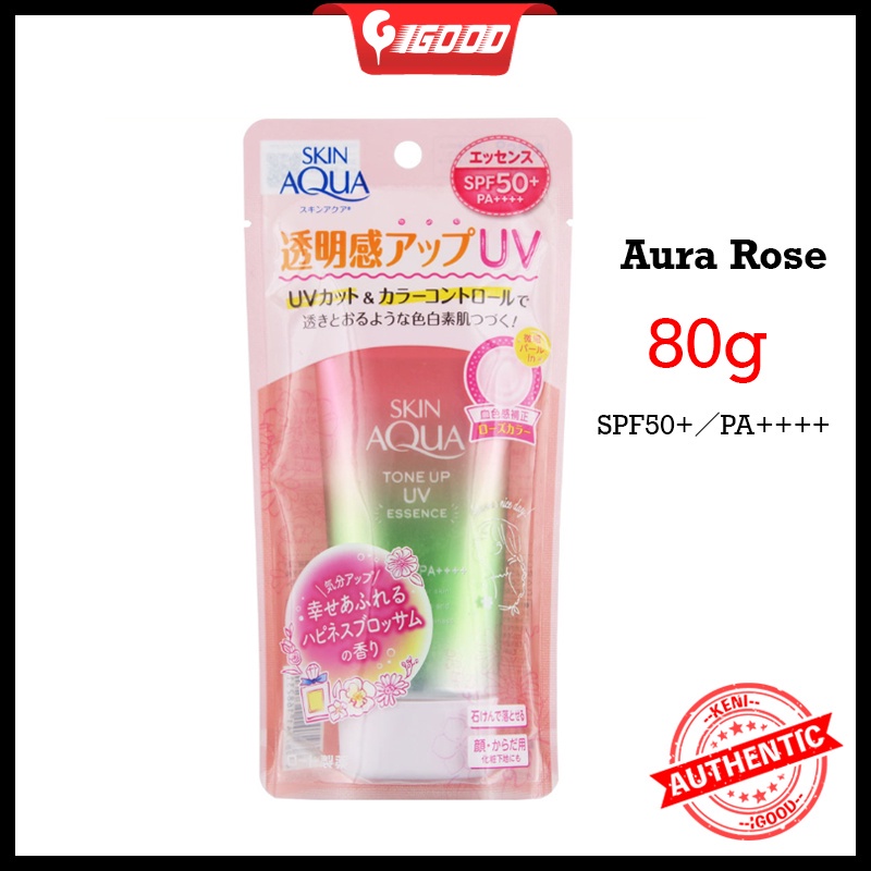 Kem chống nắng Skin Aqua UV SPF 50+ 80ml kiềm dầu nâng tone cho da dầu mụn, da khô, da thường nội địa Nhật Rose.beautify