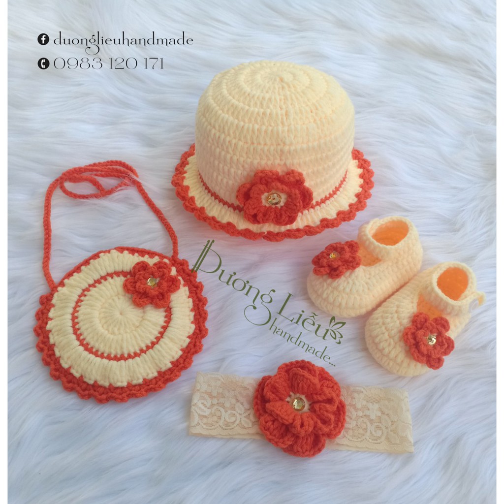 SÉT NÓN, GIÀY, TÚI ĐỰNG TIỀN VÀ NƠ CHO BÉ