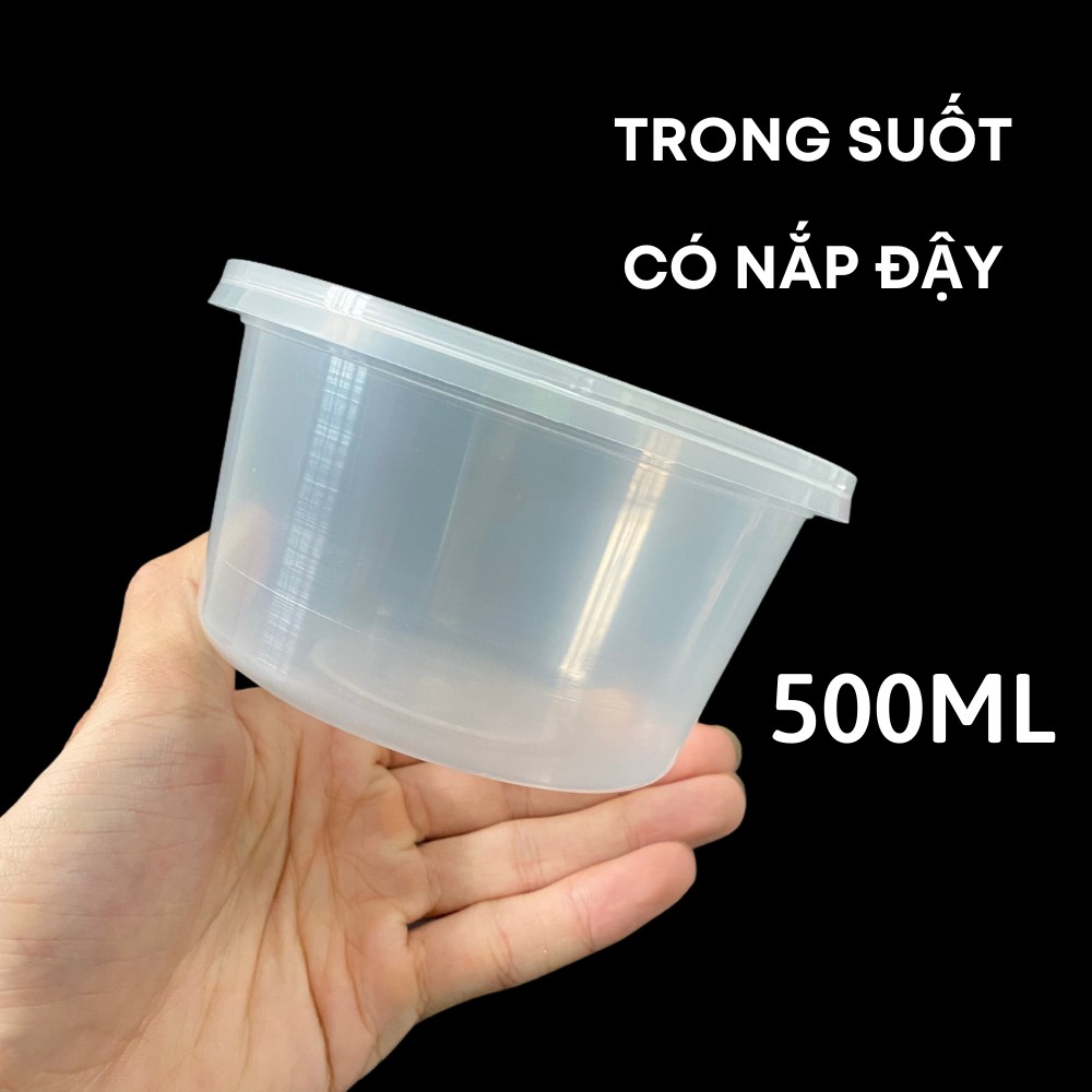 Hộp đựng slime 500 ml, hũ đựng slime size XL