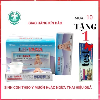 QUE THỬ RỤNG TRỨNG__COMBO 10 QUE + TẶNG 1 QUE THỬ THAI QUICK TEST