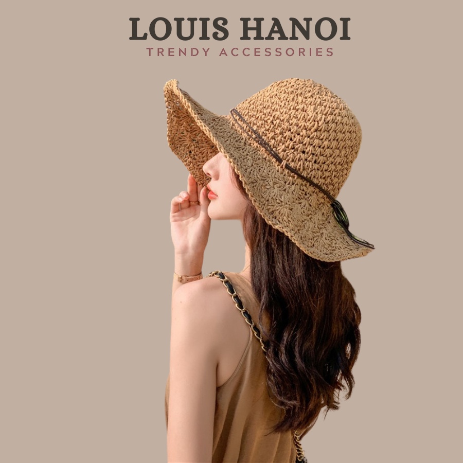 Mũ / Nón Cói Đi Biển Mềm (Móc Tay - Có Thể Gấp Gọn) Kiểu Dáng Vintage Louis Hanoi