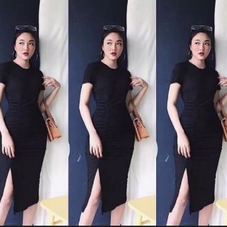 Đầm ôm body xẻ đùi(hàng bao đẹp)
