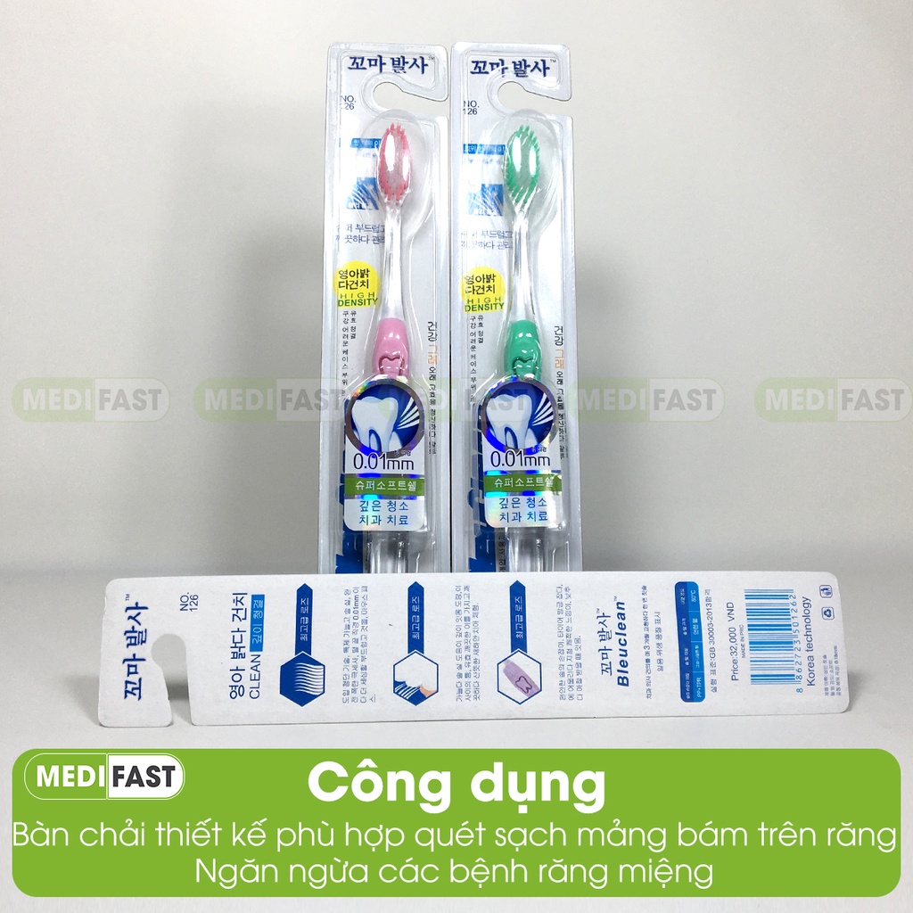 Bàn chải đánh răng cho người lớn - Nhập khẩu từ Hàn Quốc, chăm sóc răng miệng, bảo vệ nướu răng