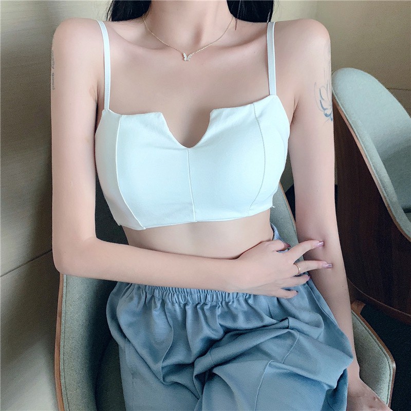 Áo Lót Nữ_ Áo Bra Nữ Cổ Khoét V Chun Lưng Siêu Xinh 990