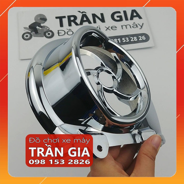 Ốp che quạt gió xe Vision đời đầu 2011-2012-2013 bảo vệ két nước xi inox crom- phụ kiện trang trí