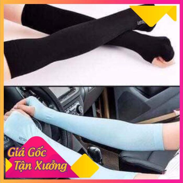 Găng Tay Chống Nắng Hàn Quốc Xỏ Ngón Let's Slim đủ màu Dày Dặn Ngăn Tia UV