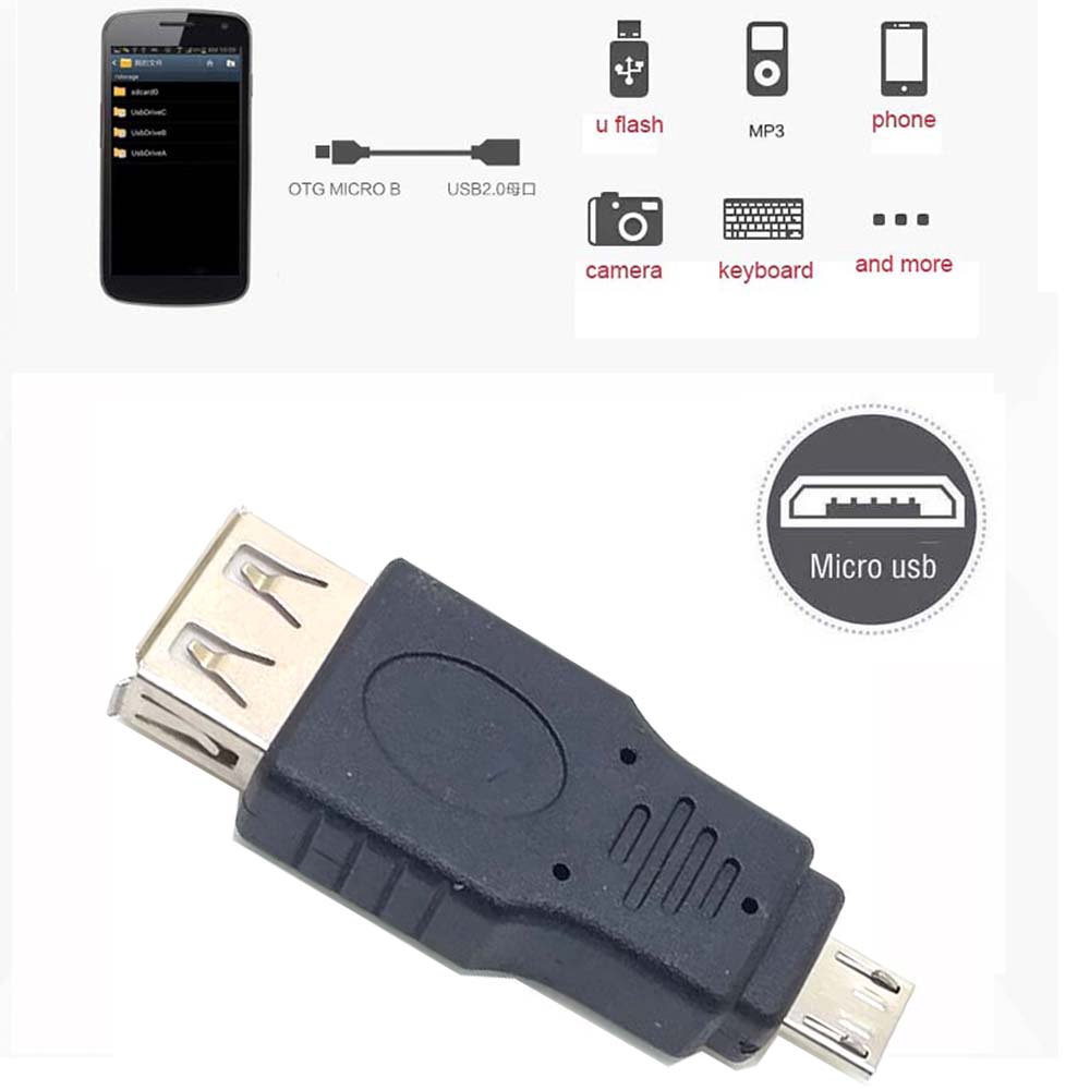 Bộ ĐiềU HợP OTG Lỗ CắM USB 2.0 Sang ĐầU CắM Micro USB 2.0 5Pin Cho ĐiệN Thoạ
