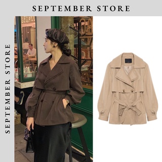 [HOT TREND] Áo mangto ngắn, áo khoác măng tô ngắn cổ Vest chất liệu Kaki dành cho nữ full size | Queen Clothing