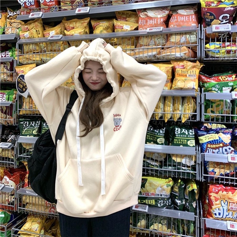 NRVP Áo Hoodie Dáng Rộng Thời Trang Hàn Quốc 2022 Dành Cho Nữ