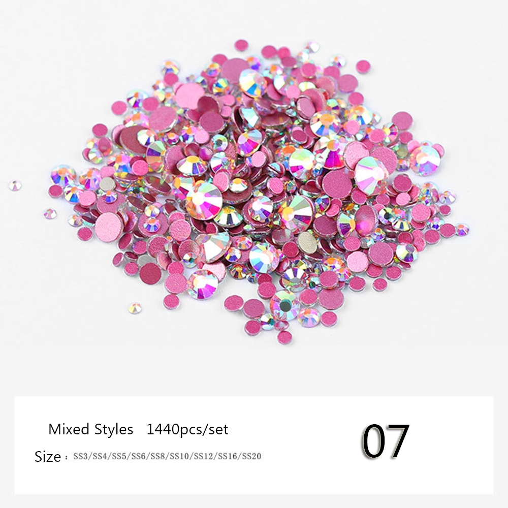 [Hàng mới về] Set 1440 đá đính họa tiết 3D trang trí móng DIY