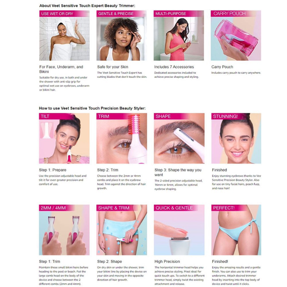 Máy Tỉa Lông Mày Thông Minh, Cắt Lông Chân, Lông Tay Lông Néch Cắt Tỉa Chân Mày , Vùng Kín