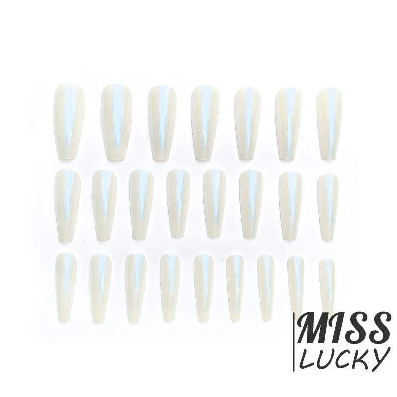 Set 24 Móng Tay Giả Màu Sắc Sặc Sỡ Thời Trang