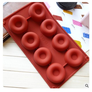 Khuôn silicone 8 hình bánh donut