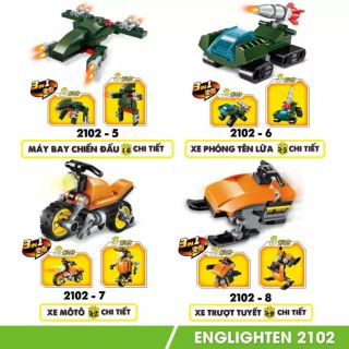 Combo 10 bộ lắp ráp mini - mô hình các loại xe