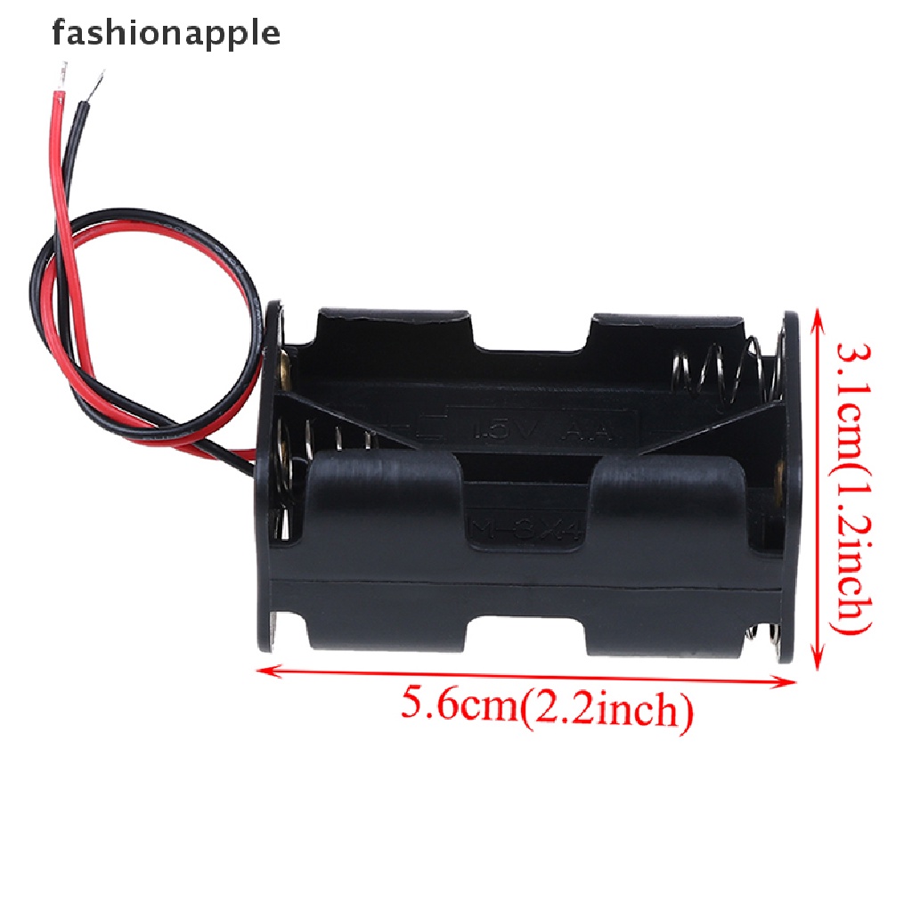 Bộ 2 Giá Đỡ Bằng Nhựa Màu Đen Kèm Dây Cho Pin 4 x AA