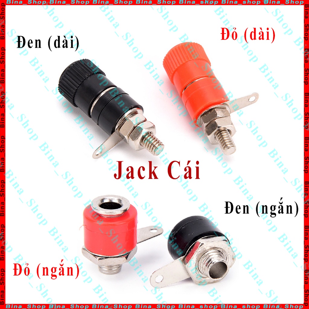 Jack bắp chuối 4mm chuôi cắm đực cái tự chọn