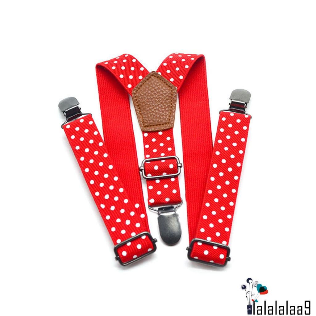 Set Đồ 3 Món Gồm Dây Đai Thắt Nơ Chấm Bi + Dây Đeo + Kẹp Quần Cho Bé Trai