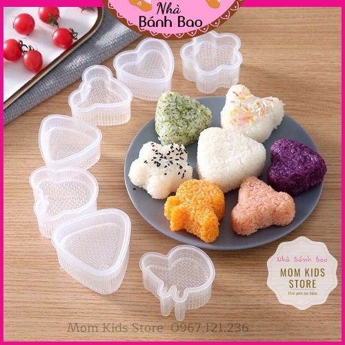 Khuôn Ép Cơm Nắm Bento, Làm Sushi Onigiri Nhật Bản Nhiều Hình MOM KIDS STORE