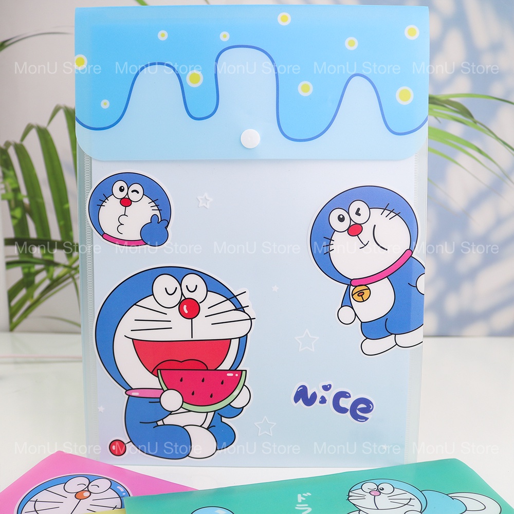 Bìa hồ sơ A4 kiểu dọc DORAEMON DOREMON dễ thương cute MON0420 TooYoo