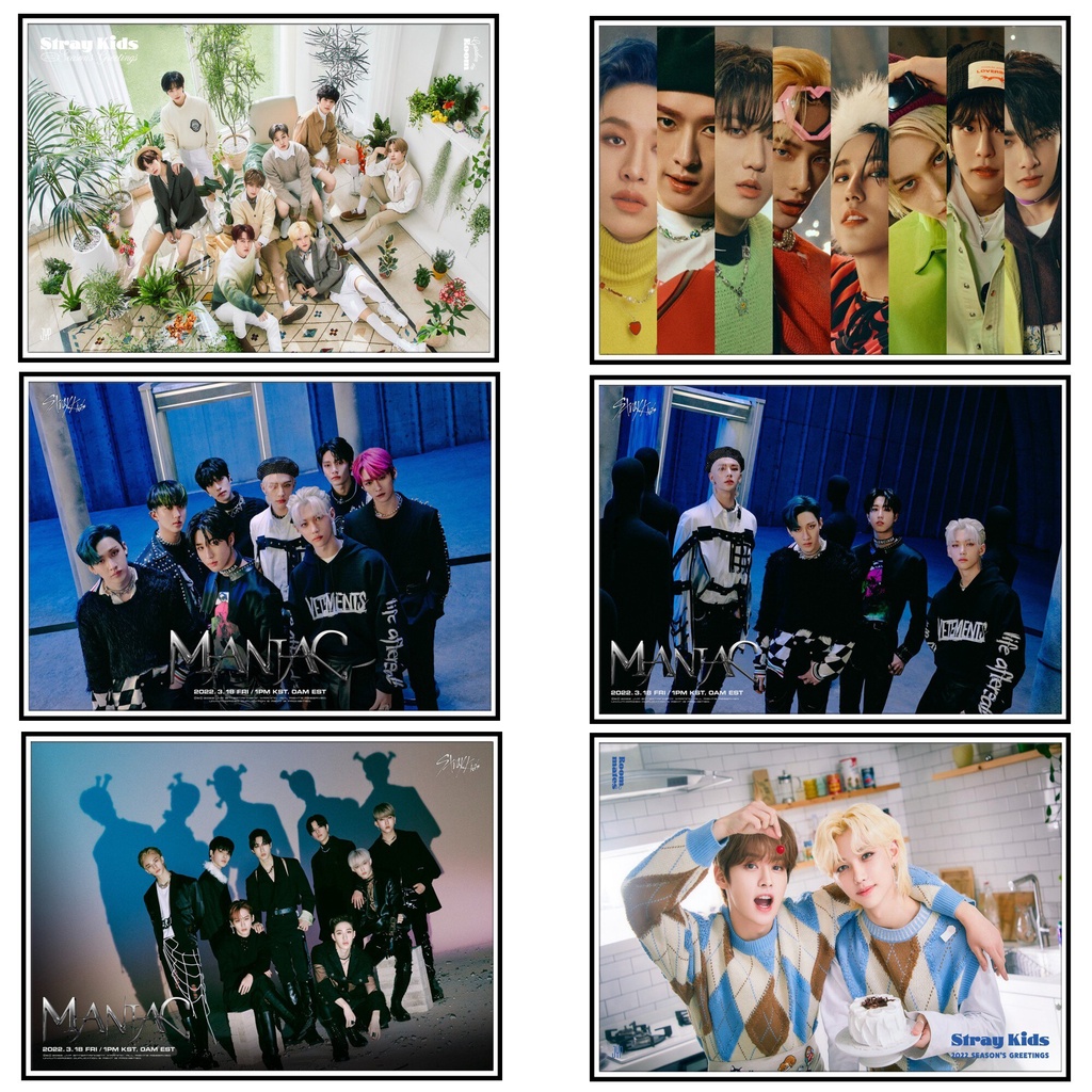 Poster Nhóm Nhạc KPOP Stray Kids Mới Năm 2022#Bộ 39 Tấm Poster Hình Người Nổi Tiếng 39; s