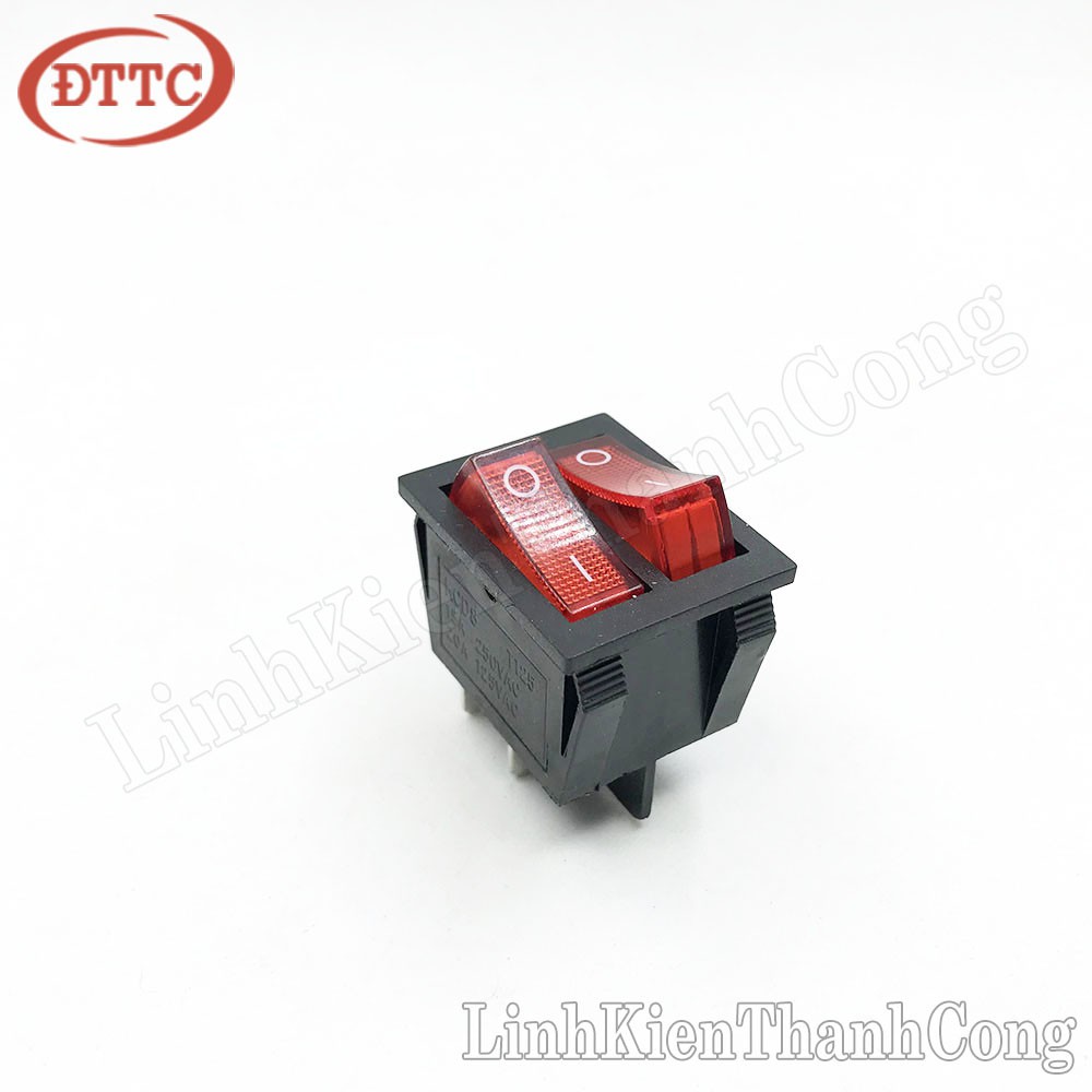 Công Tắc Bập Bênh Đôi KCD6 16A 250V 31x25mm