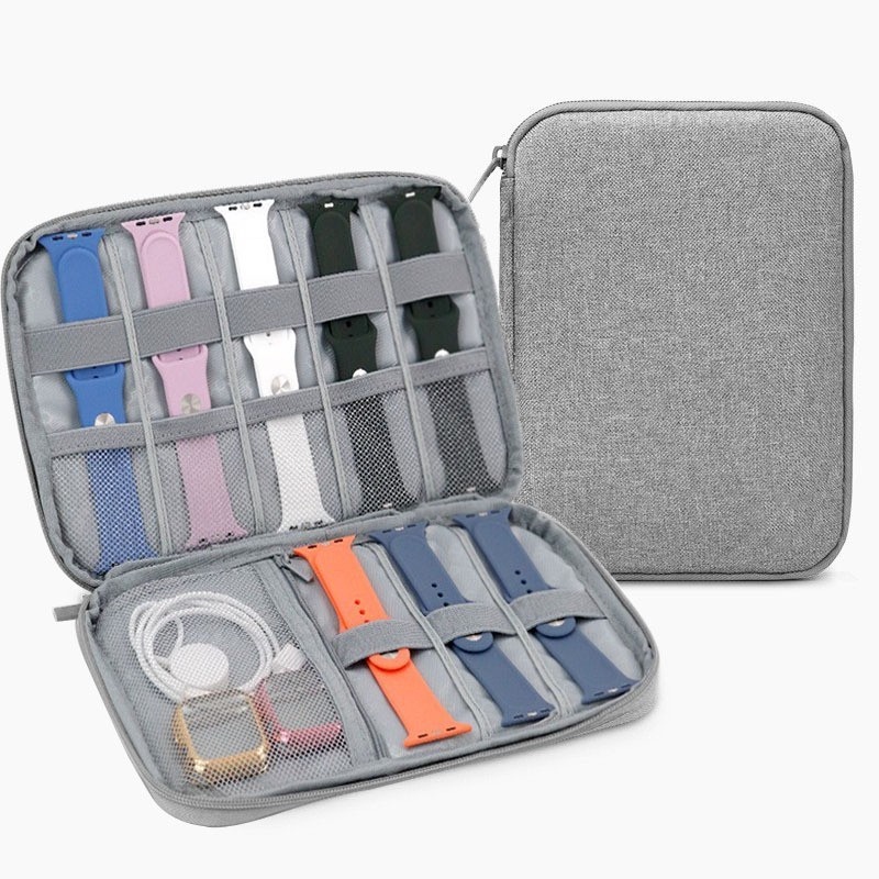 Túi Canvas Đựng Đồng Hồ Thông Minh Apple Watch Đa Năng Màu Xám Đen