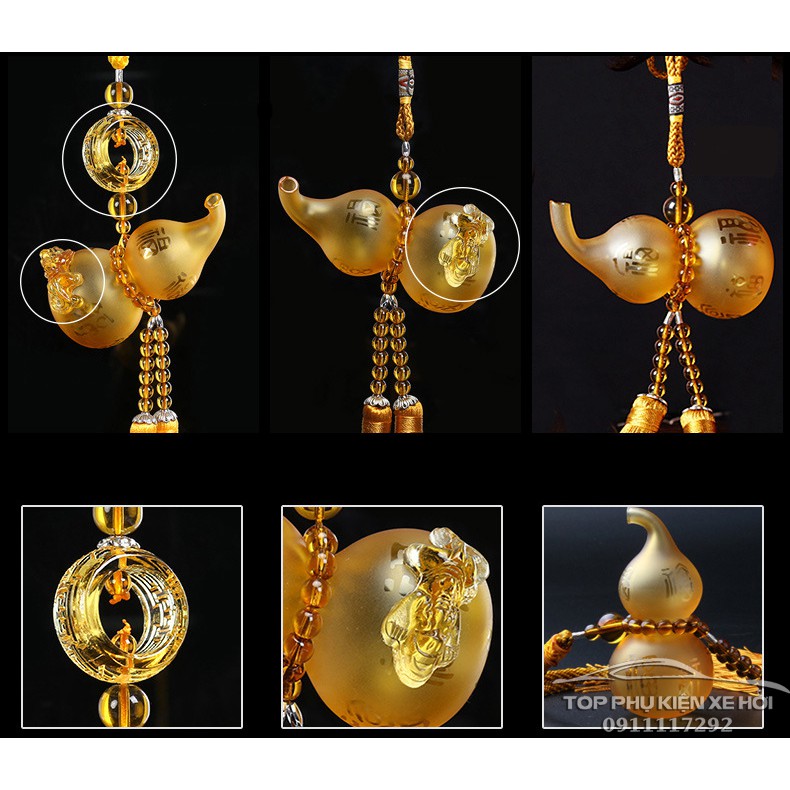 Hồ lô thủy tinh cao cấp treo xe trang trí ô tô | BigBuy360 - bigbuy360.vn