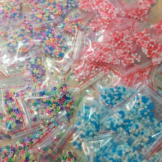 4 gói Cốm trang trí slime 4 mẫu khác nhau (20gr)-Nguyên liệu làm slime