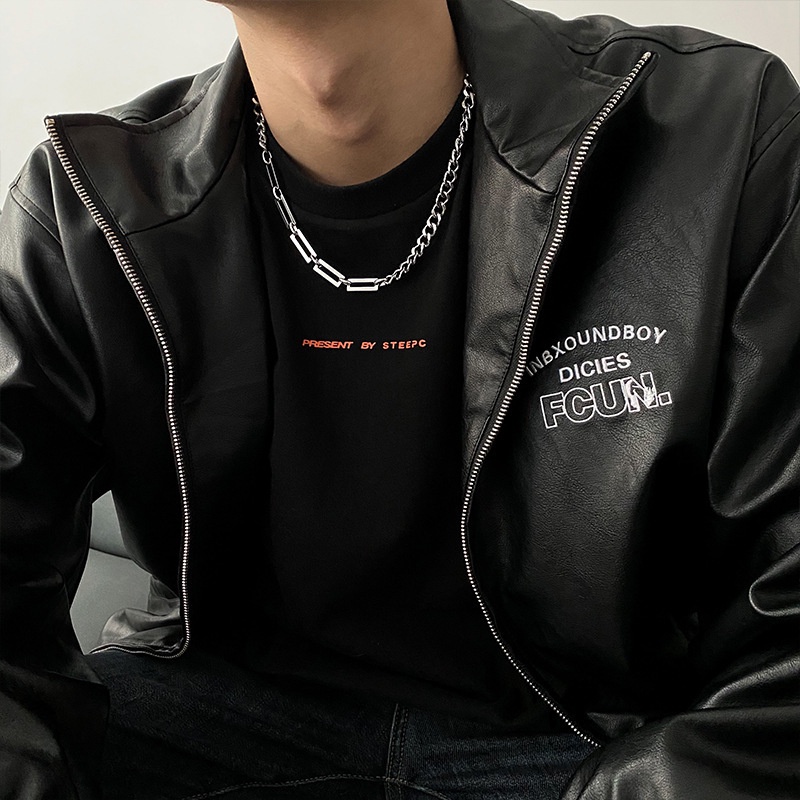 Dây chuyền 19A1545 họa tiết hình học ghép nối phong cách hiphop đường phố hợp thời trang