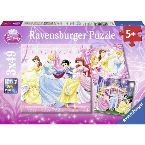 Xếp hình puzzle DPR: Snow White 3 bộ 49 mảnh RAVENSBURGER - Disney license RV092772