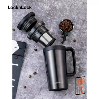 [LocknLock] Ly Giữ Nhiệt Có Lọc inox Pha Cà Phê, Trà Coffee Filter Mug LHC4197 580ml Màu Đen - KHOF2C