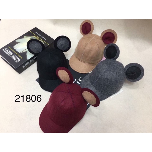 Freeship 99k TQ_Mũ dạ tai gấu