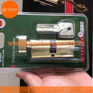 Lõi 1 đầu khóa 1 đầu xoay - lõi khóa cửa thông phòng đồng thau huy hoàng