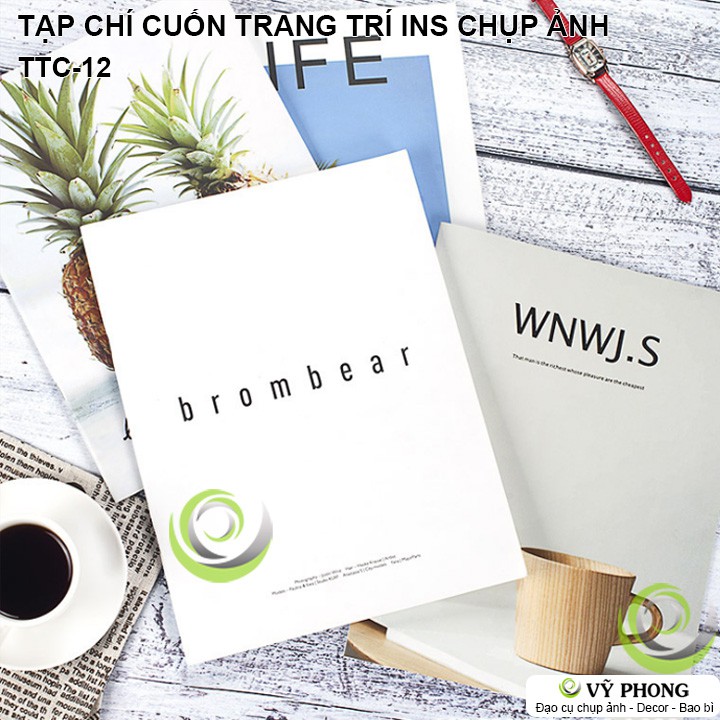 BÌA ẢNH MAGAZINES 26x20cm TẠP CHÍ CUỐN TRANG TRÍ CHỤP HÌNH INS DECOR TTC-12