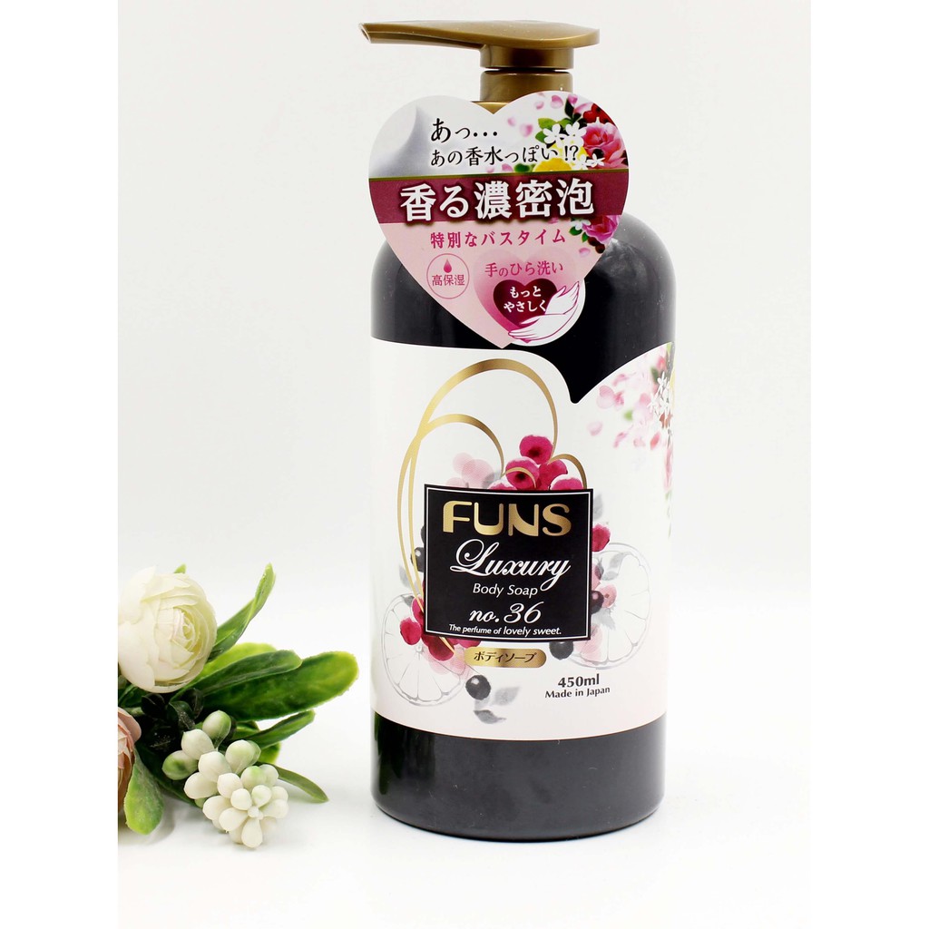 Sữa tắm làm sáng da hương hoa quả FUNS Luxury, no. 36 The perfume of lovely sweet - Hàng nội địa Nhật Bản