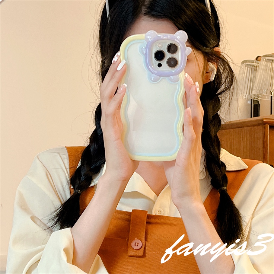 Ốp Điện Thoại TPU Mềm Trong Suốt Viền Gợn Sóng Bảo Vệ Camera Cho iPhone 14 Pro Max Xs Xs 8 7 6 6s Plus SE 2020
