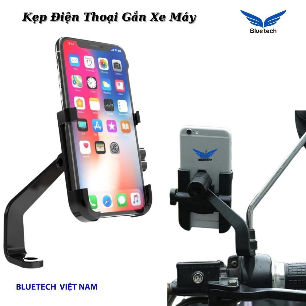 Kẹp điện thoại xe máy C2, giá đỡ điện thoại xe máy chắc chắn, chất liệu hợp kim sơn tĩnh điện chống cướp giật an toàn