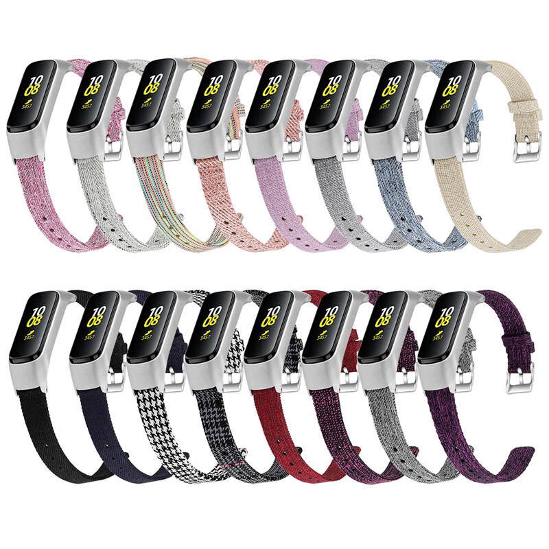 Dây đeo canvas có khung kim loại thay thế cho Samsung Galaxy Fit-E R375 94006