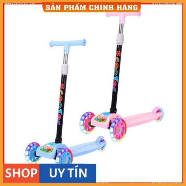 Xe trượt Scooter cao cấp gấp gọn 3 bánh, bánh xe phát sáng tiện lợi cho trẻ em NPP Shoptido