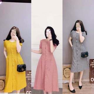 Đầm kẻ vintage HM