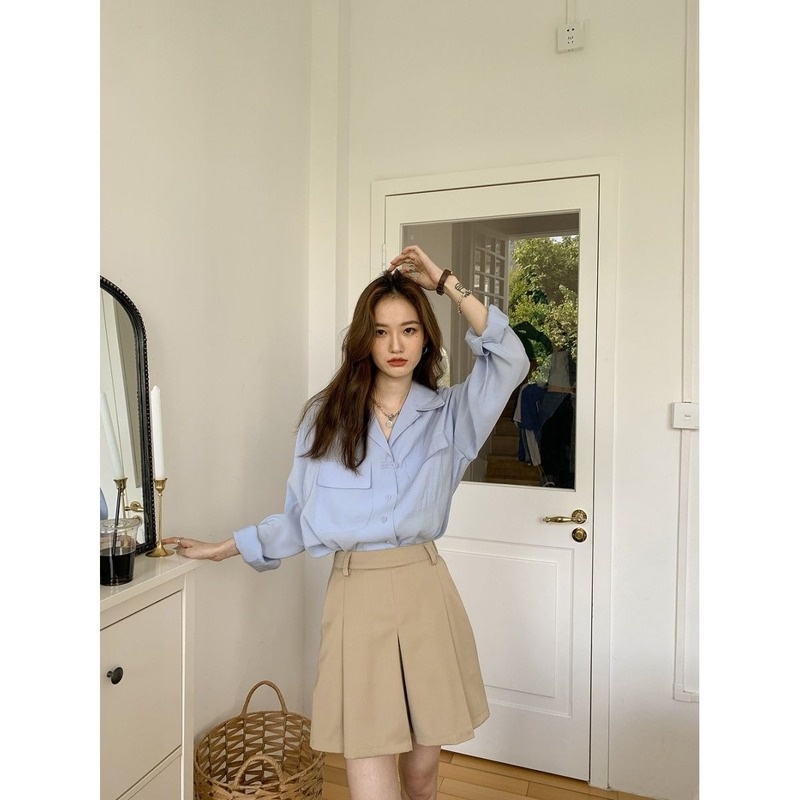 Chân Váy Chữ A Lưng Cao Mỏng Nhẹ Thời Trang Cho Nữ